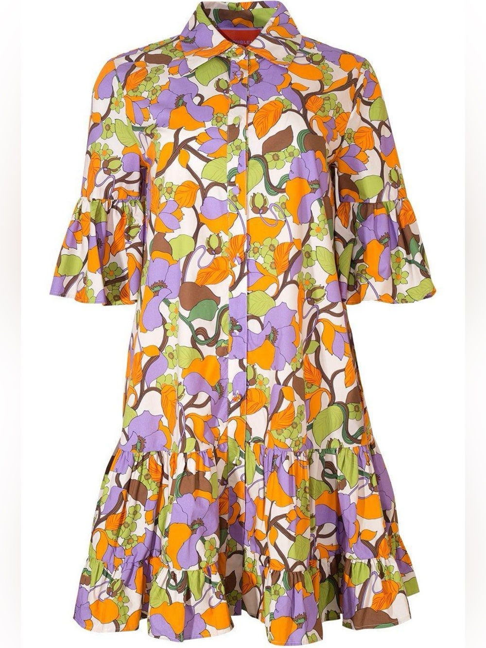 LA DoubleJ Chaucer Dress in Vines Bianco size XS